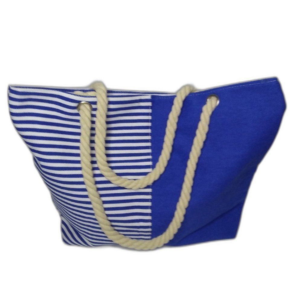 Large Tote Beach Pool Spring Summer Zippered Bag - Picture 3 of 6